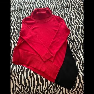 Red and black sweater